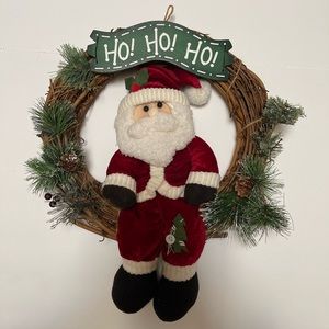Sears Santa Ho Ho Ho Door Wreath JD